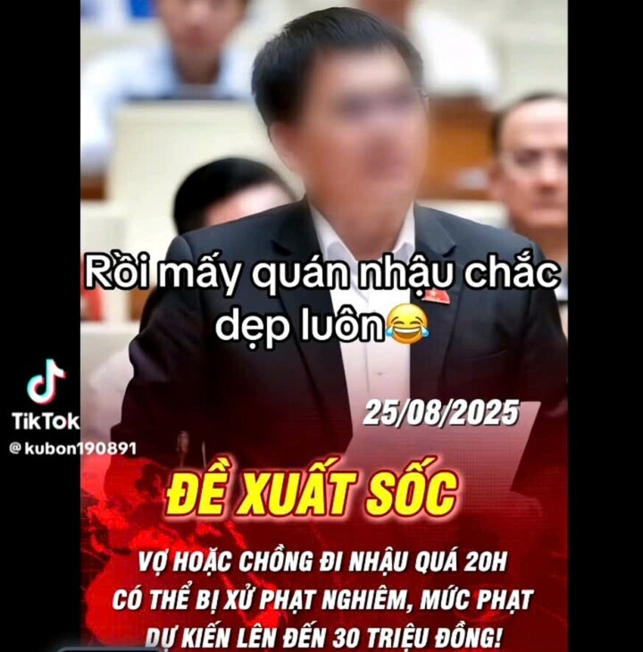 Ông Dương Khắc Mai, Phó trưởng Đại biểu Quốc hội tỉnh Lâm Đồng bị chủ một tài khoản TikTok cắt ghép vào nội dung sai sự thật rồi phát tán trên không gian mạng. Ảnh: Chụp màn hình