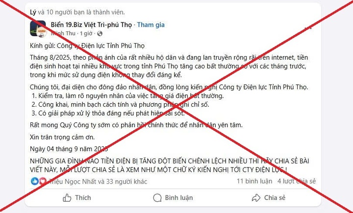 EVNNPC cảnh báo hiện tượng lan truyền thông tin sai sự thật về hóa đơn tiền điện - 4