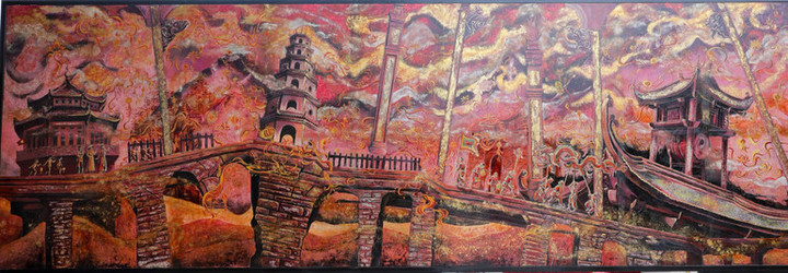 Mặt sau có tên "Mùa xuân dân tộc" khắc họa niềm hân hoan và khát vọng hòa bình của người dân Việt Nam trong ngày độc lập.