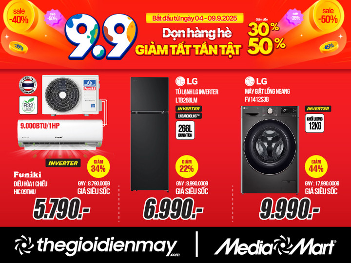 Xả kho mùa hè - MediaMart sale sốc hàng nghìn mặt hàng nhân dịp siêu sale 9/9 - 3