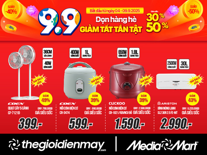 Xả kho mùa hè - MediaMart sale sốc hàng nghìn mặt hàng nhân dịp siêu sale 9/9 - 4