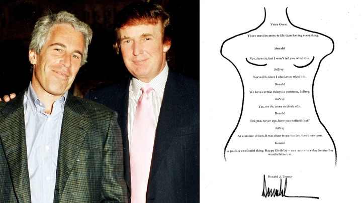 Một bức thư mừng sinh nhật mà Tổng thống Mỹ Donald Trump được cho là đã viết cho tội phạm tình dục Jeffrey Epstein hơn 20 năm trước. (Ảnh: Reuters)