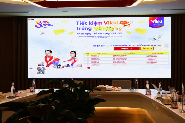 Ngoài giải thưởng 1 chỉ vàng, Ngân hàng Số Vikki còn trao tặng 20 giải tiền mặt trị giá 2.900.000 đồng.