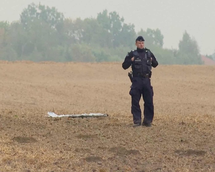 Một mảnh vỡ UAV tại Ba Lan. (Ảnh: Reuters)