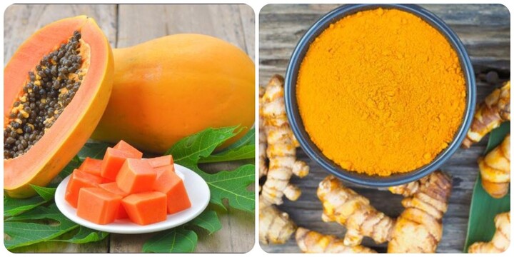Đu đủ và nghệ là những thực phẩm rất tốt cho người bị gan nhiễm mỡ và tiểu đường