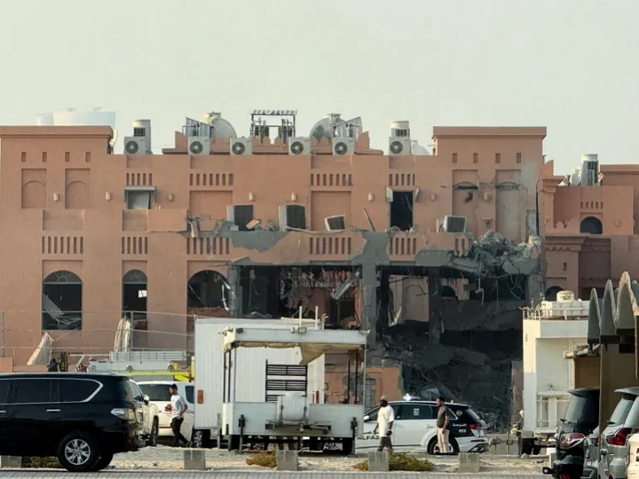 Hiện trường vụ tập kích của Israel vào thủ đô Doha, Qatar. (Ảnh: Reuters)