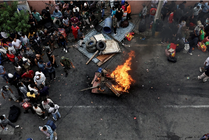 Biểu tình ở Nepal.