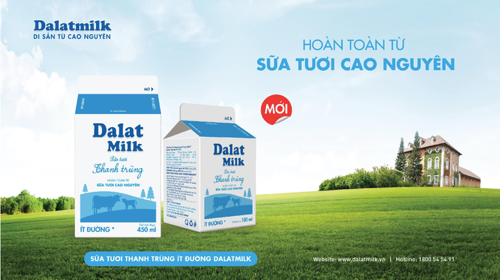 Dalatmilk ra mắt Sữa Tươi Thanh Trùng Ít Đường mới: Lựa chọn tối ưu cho gia đình - 1