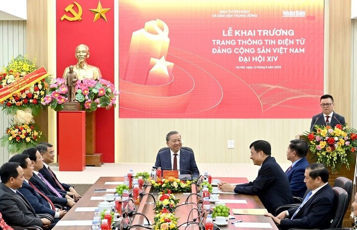 Toàn cảnh lễ ra mắt Trang thông tin điện tử "Đảng Cộng sản Việt Nam - Đại hội XIV"