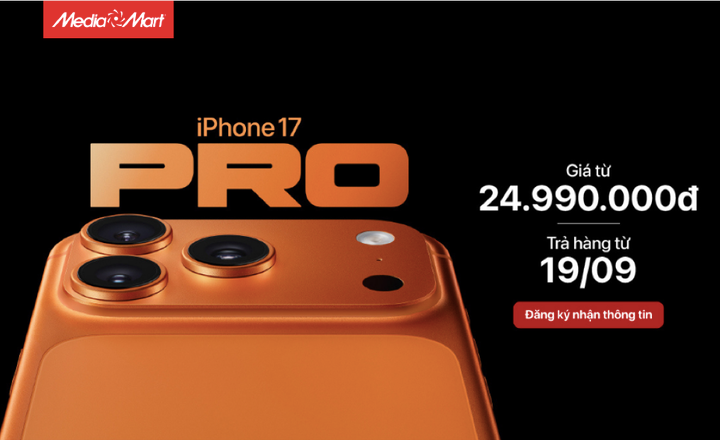 MediaMart công bố giá bán và nhận đăng ký iPhone 17 series, trả hàng 19/9 - 2
