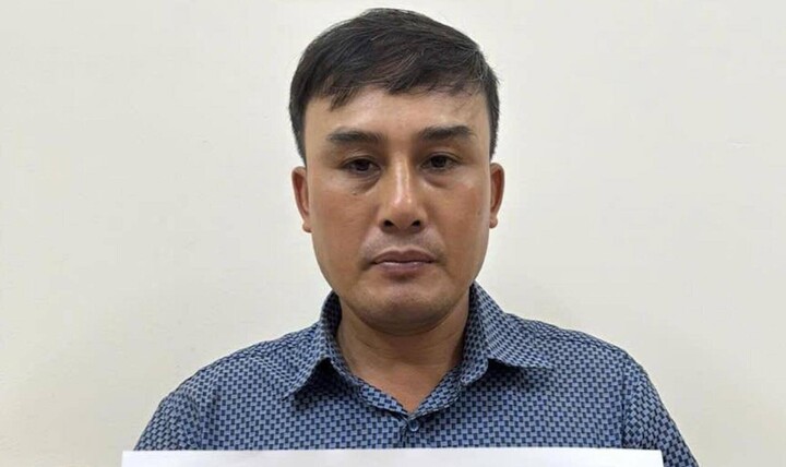 Nguyễn Trường Giang tại cơ quan công an.