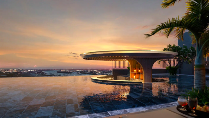 Phối cảnh Pool Bar trên tầng 40.