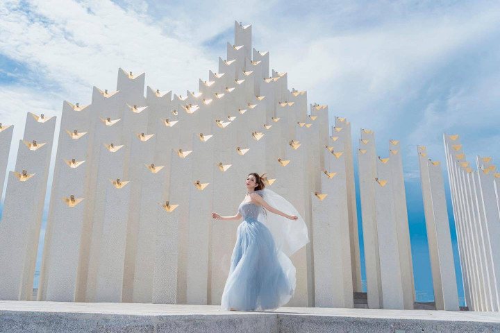 Tháp Tam Thắng - điểm check in mới toanh của giới trẻ ở Vũng Tàu. (Ảnh: Thiên Tân)