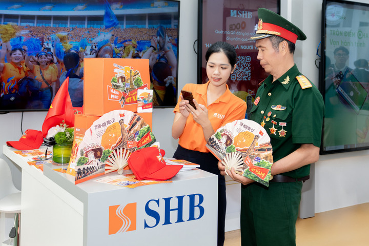 Dấu ấn SHB nổi bật tại triển lãm.