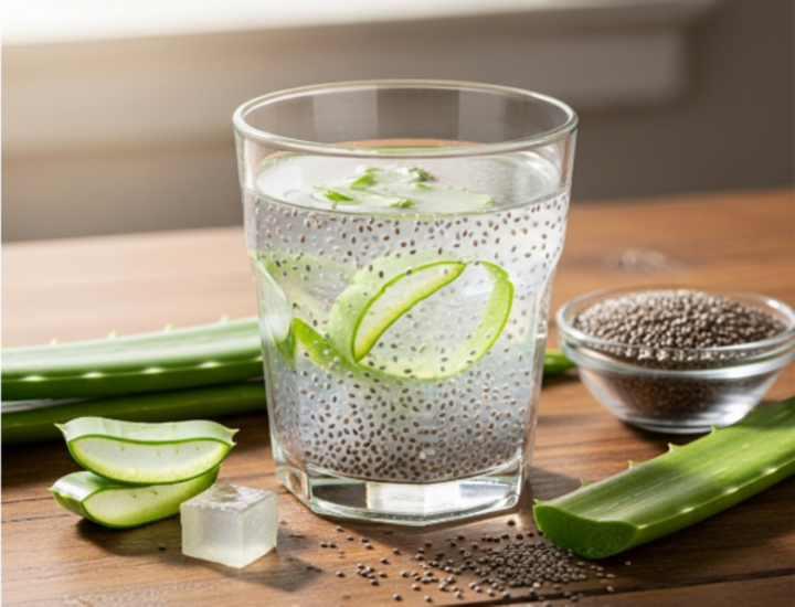 Lợi ích bất ngờ khi uống nước nha đam hạt chia vào buổi sáng