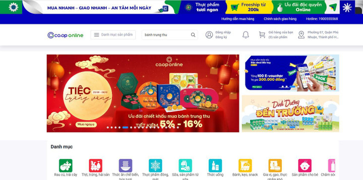 Ứng dụng mua sắm trực tuyến Co.op Online tung ưu đãi kép.