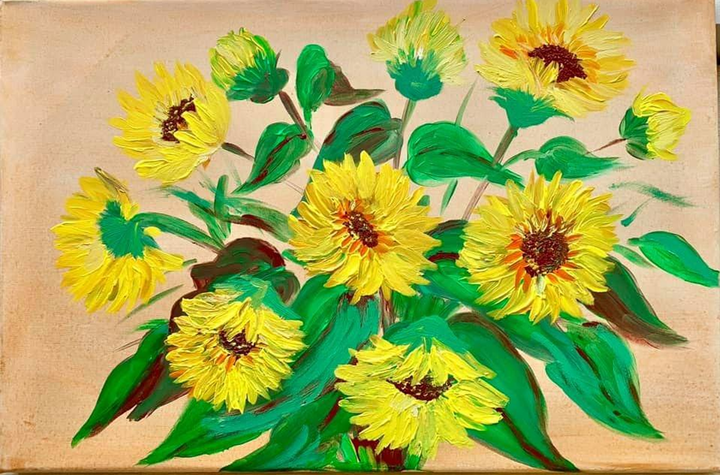 Tranh hoa vẽ tại Úc.