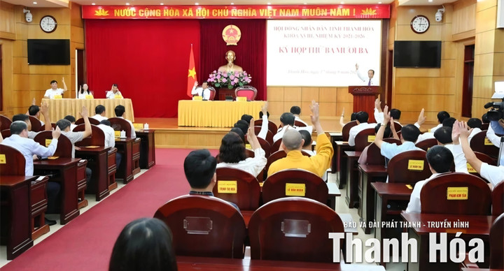 Kỳ họp thứ 33, HĐND tỉnh Thanh Hóa khóa XVIII, nhiệm kỳ 2021-2026 diễn ra chiều nay (17/9).