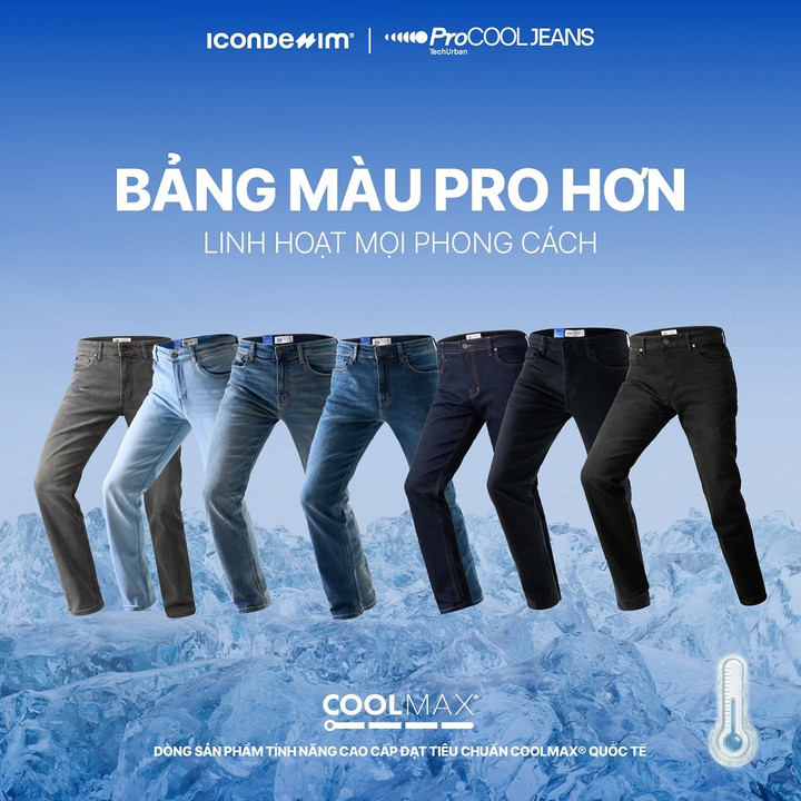 Procool Jeans với hệ màu linh hoạt, đa dạng.