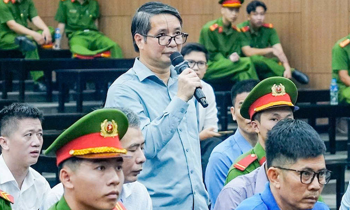 Bị cáo Phạm Thái Hà tại phiên toà sơ thẩm.