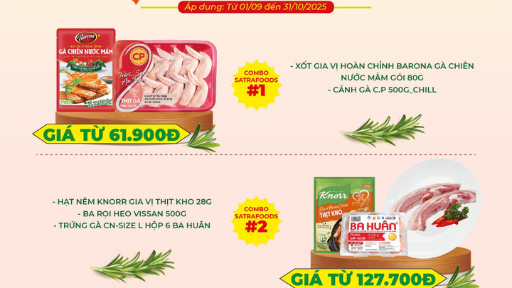 Đa dạng "bữa cơm Việt" tại hệ thống bán lẻ SATRA.