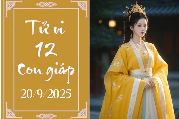 Tử vi 12 con giáp hôm nay ngày 20/9/2025: Hợi thận trọng, Tuất gặp thử thách