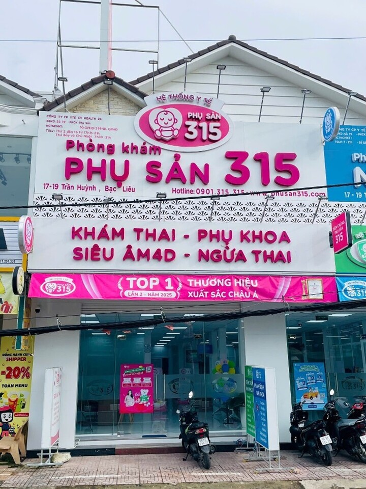 Phòng khám Phụ sản 315 số 17 – 19 Trần Huỳnh, phường 8, thành phố Bạc Liêu, tỉnh Bạc Liêu (địa chỉ mới: 17-19 đường Trần Huỳnh, phường Bạc Liêu, tỉnh Cà Mau).