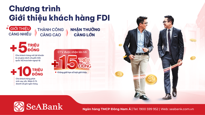 Chương trình CTV giới thiệu khách hàng FDI với nhiều phần thưởng hấp dẫn.