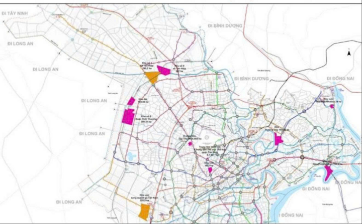 Ở giai đoạn 2025-2030, việc phát triển TOD tập trung ở tuyến Bến Thành-Suối Tiên; metro số 2 và số 2 nối dài (Bến Thành – Thủ Thiêm – Long Thành) cùng Vành đai 3. (Nguồn: Ban Quản lý phát triển đô thị)