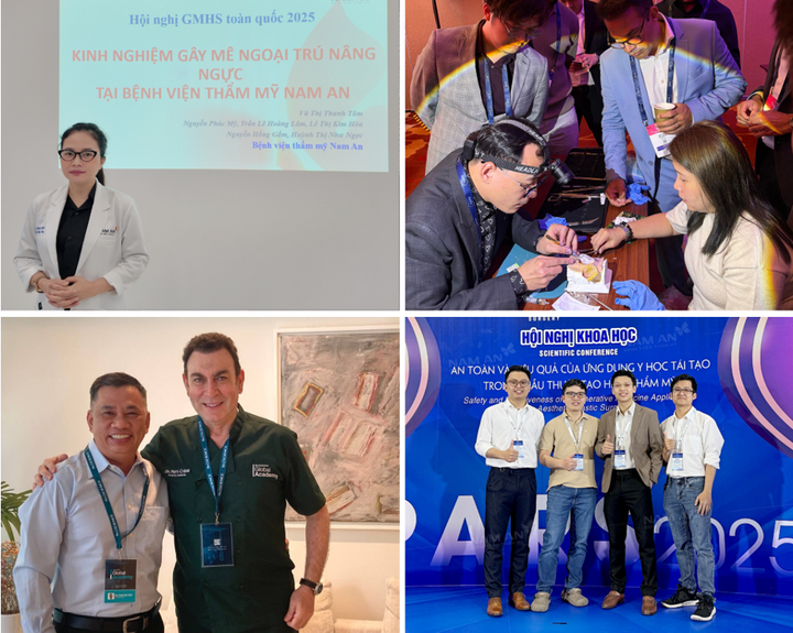 Đội ngũ bác sĩ tại Nam An tham gia các hội nghị khoa học trong và ngoài nước để nâng cao kiến thức, tay nghề.