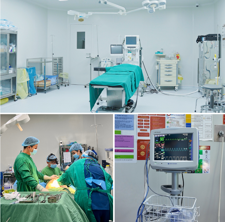 Hệ thống phòng mổ đạt chuẩn Bộ Y Tế, tuân thủ yếu tố vô trùng trong từng ca phẫu thuật.