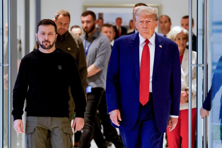 Tổng thống Ukraine Zelensky và Tổng thống Mỹ Trump. (Ảnh: Reuters)