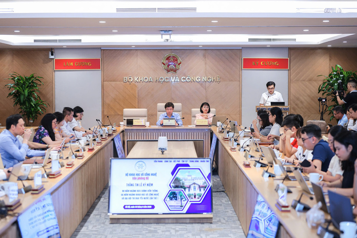 Toàn cảnh buổi họp báo thường kỳ tháng 9 của Bộ KH&CN. (Ảnh: Bộ KH&CN)