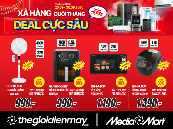 Xả hàng cuối tháng - Deal cực sâu: MediaMart sale đến 50% hàng nghìn mặt hàng - 4