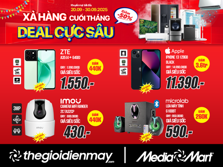 Xả hàng cuối tháng - Deal cực sâu: MediaMart sale đến 50% hàng nghìn mặt hàng - 5