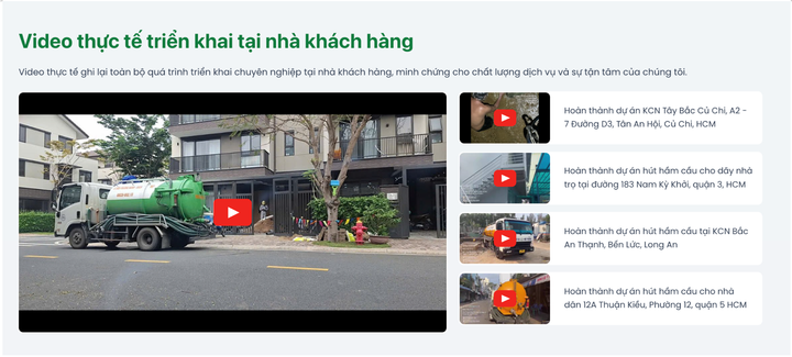 Các dự án Môi Trường Minh Tâm phục vụ khách hàng, xem chi tiết tại website moitruongminhtam.vn.