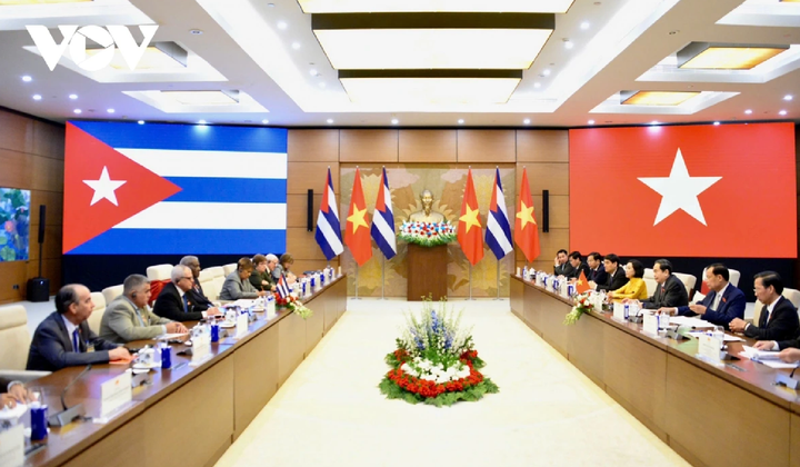 Quang cảnh cuộc hội đàm.