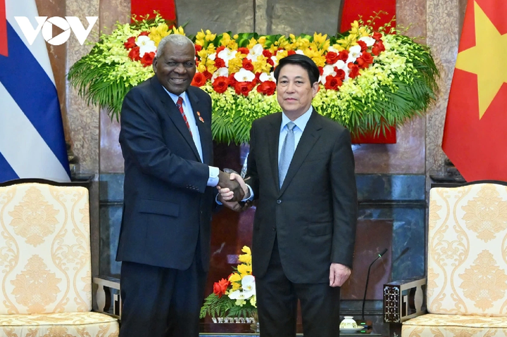 Chủ tịch nước Lương Cường và Chủ tịch Quốc hội Cuba Esteban Lazo Hernandez.