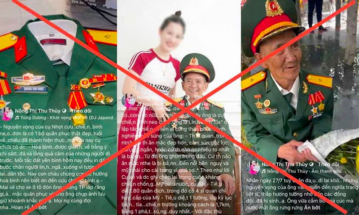 Những video sai sự thật Nông Thị Thu Thủy đăng tải về ông Quàng Văn Nhọt là lính bắn tỉa huyền thoại trên mạng xã hội.