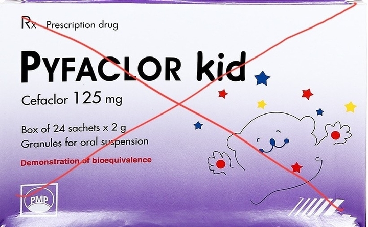 Sản phẩm Cốm pha hỗn dịch uống Pyfaclor Kid (Cefaclor 125mg) do Công ty cổ phần dược phẩm Pymepharco sản xuất.