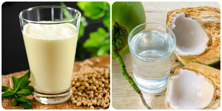 Sữa đậu nành và nước dừa là hai loại đồ uống giàu magie giúp ngủ sâu, tăng đề kháng