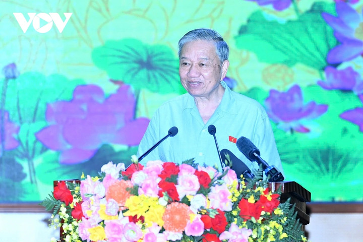 Tổng Bí thư Tô Lâm phát biểu.