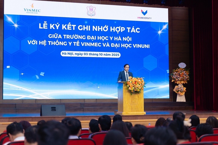 GS.TS.BS Trần Trung Dũng, Tổng Giám đốc hệ thống Y tế Vinmec, khẳng định đây là cơ hội để kết nối sức mạnh, hình thành đội ngũ nhân lực y tế bền vững, phục vụ cộng đồng.
