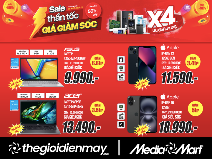Sale thần tốc - giá giảm sốc: MediaMart sale lớn đến 50% hàng nghìn mặt hàng - 5