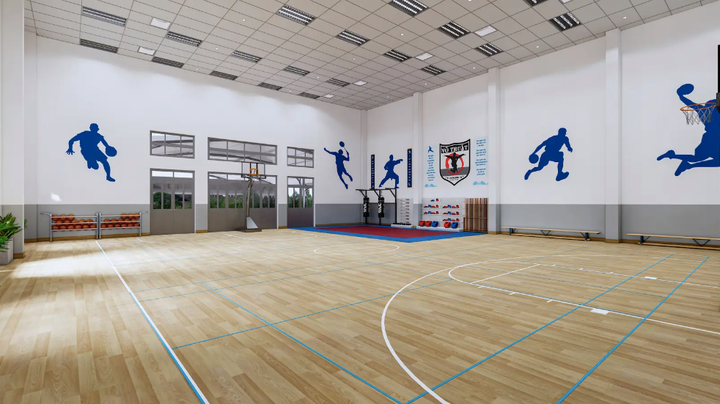 Phối cảnh nhà thi đấu đa năng tại Pathway School.