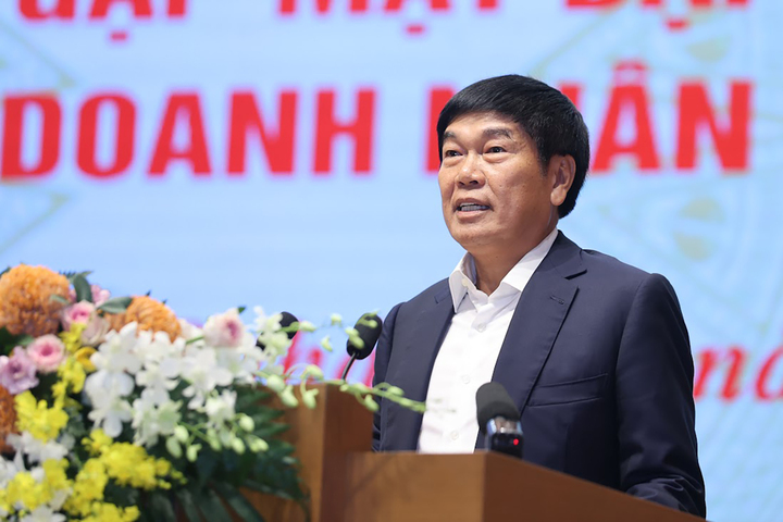 Chủ tịch Hội đồng quản trị Công ty cổ phần Tập đoàn Hòa Phát Trần Đình Long. (Ảnh: VGP).