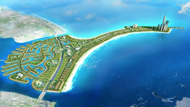 Phối cảnh khu đô thị lấn biển Cần Giờ. (Ảnh: Đ.V)