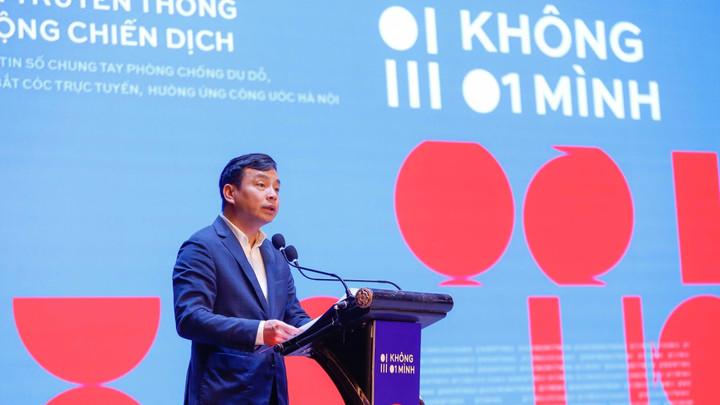 Thiếu tướng Lê Xuân Minh phát biểu tại lễ phát động.