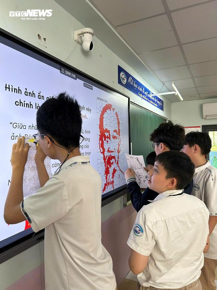 Cô Phạm Kim Dung (giáo viên thực tập tại Trường THCS - THPT Newton, Hà Nội) chia sẻ: “Bài kiểm tra không chỉ giúp học sinh củng cố kiến thức mà còn khơi dậy tinh thần tự tôn dân tộc. Khi chân dung Bác Hồ dần hiện ra từ nỗ lực của các em, lòng biết ơn được đánh thức một cách tự nhiên nhất".