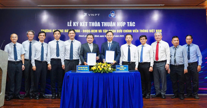 Tập đoàn VNPT và Trường Đại học Bách khoa - Hợp lực đổi mới sáng tạo. (Nguồn: VNPT)